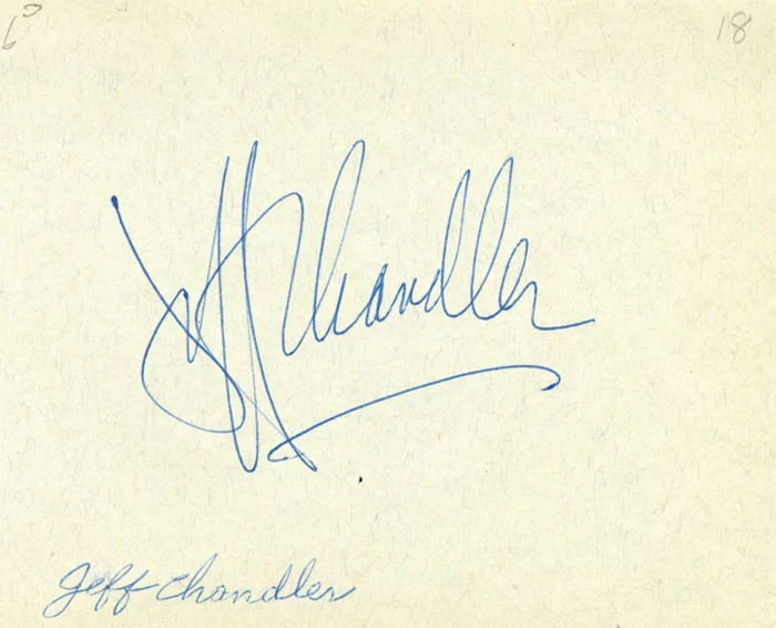 Jeff Chandler autograph
