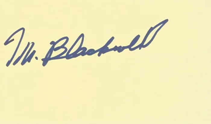 Mr. Blackwell autograph