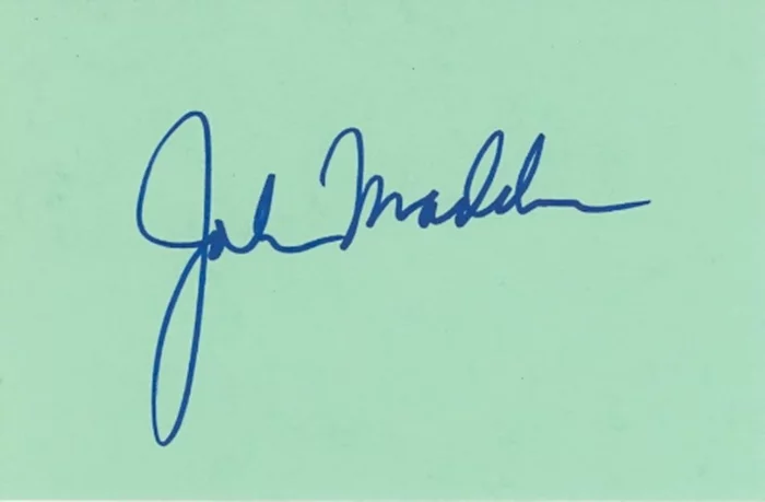 John Madden autograph