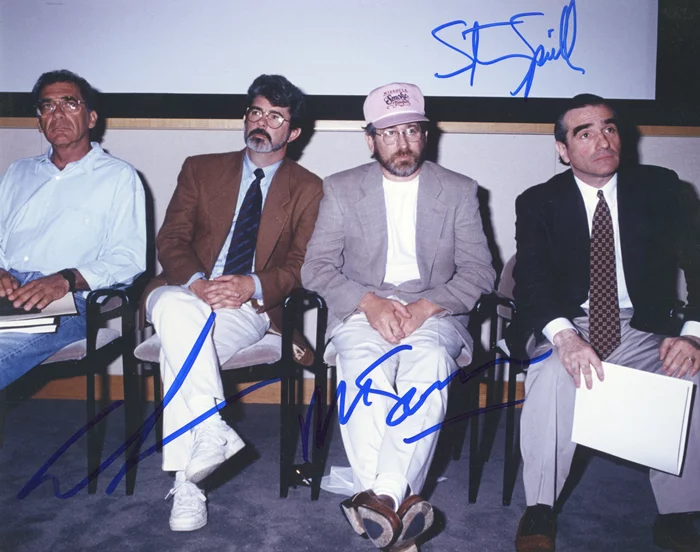 Spielberg Scorsese and Lucas autograph
