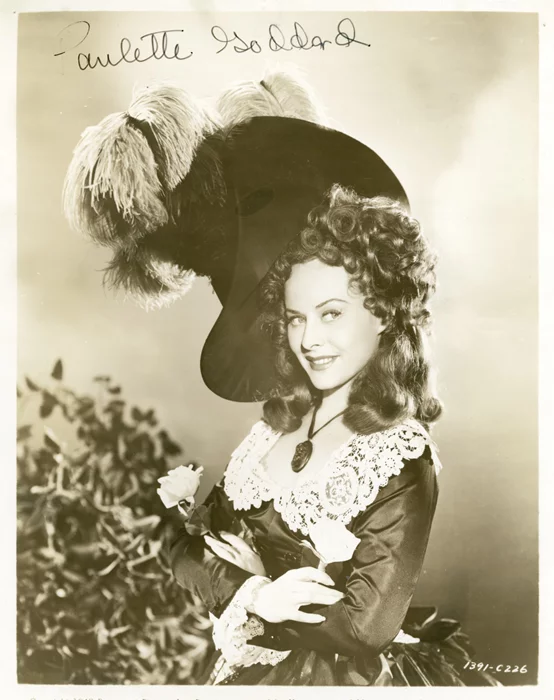 Paulette Goddard autograph