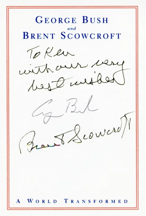 Bush and Scowcroft autograph