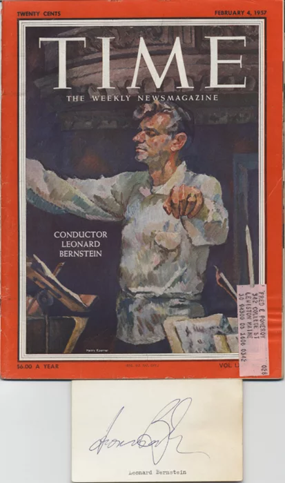 Leonard Bernstein autograph