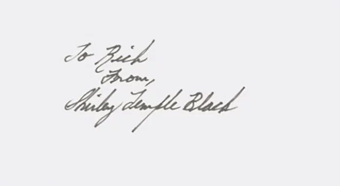 Shirley Temple-Black autograph