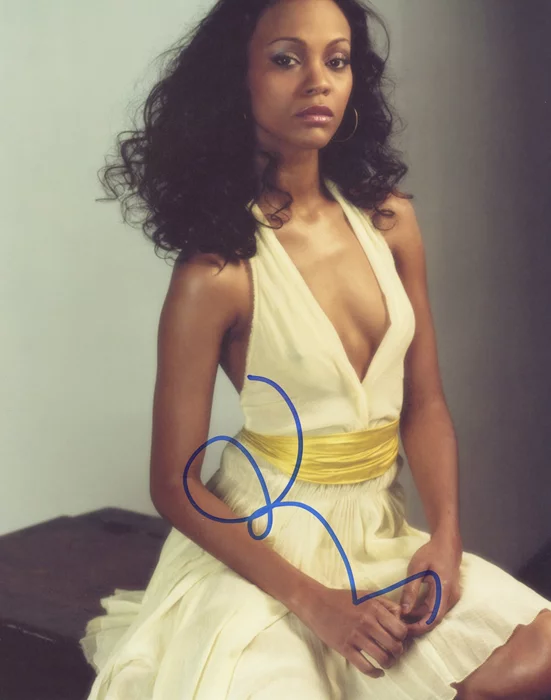 Zoe Saldana autograph