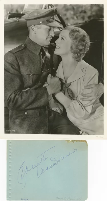 Jeanette MacDonald autograph