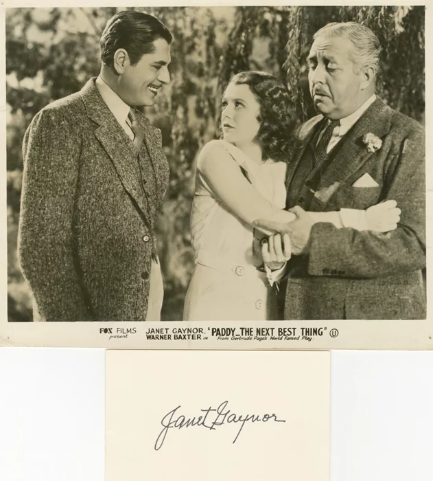 Janet Gaynor autograph