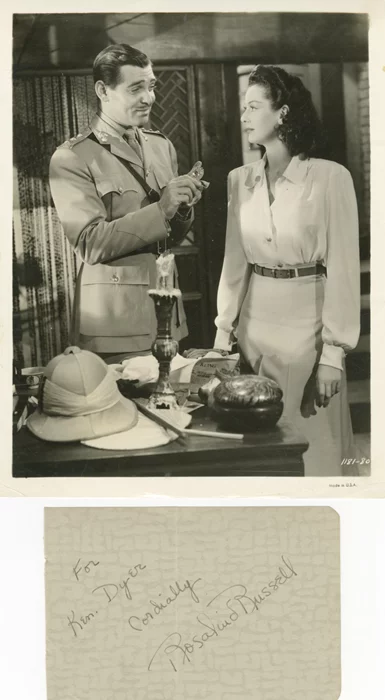 Rosalind Russell autograph