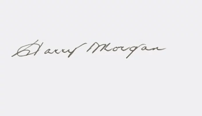 Harry Morgan autograph