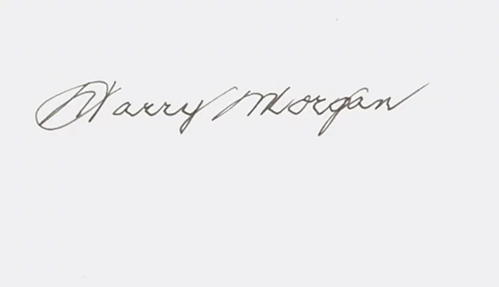Harry Morgan autograph