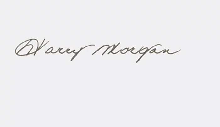 Harry Morgan autograph