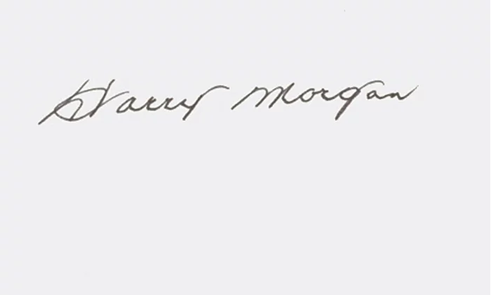 Harry Morgan autograph