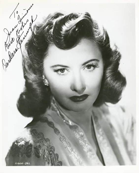 Barbara Stanwyck autograph