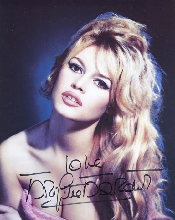 Brigitte Bardot autograph