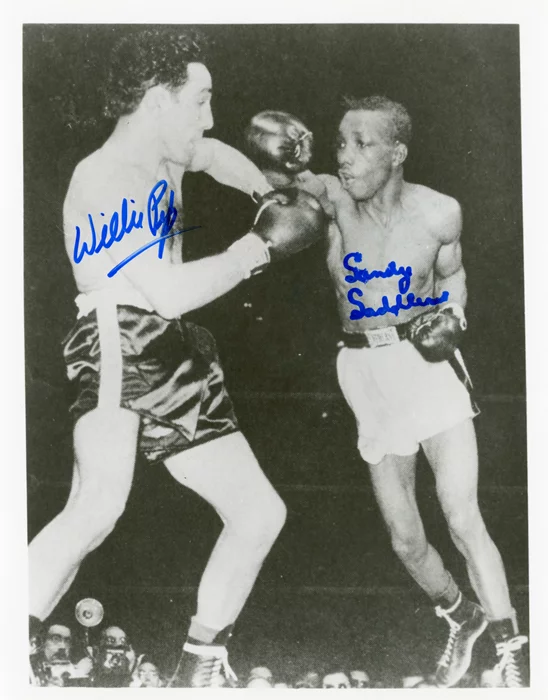 Willie Pep & Sandy Saddler autograph