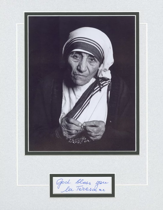 Mother Teresa autograph
