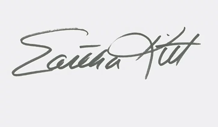 Eartha Kitt autograph