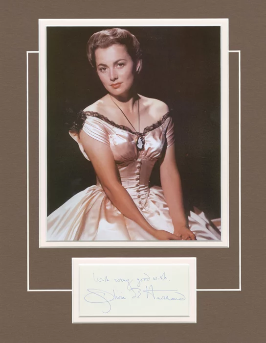 Olivia DeHavilland autograph