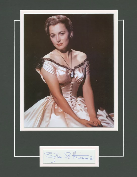 Olivia DeHavilland autograph