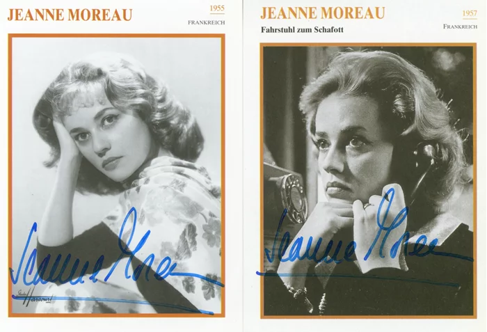Jeanne Moreau autograph