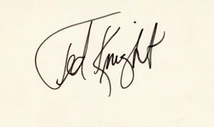 Ted Knight autograph
