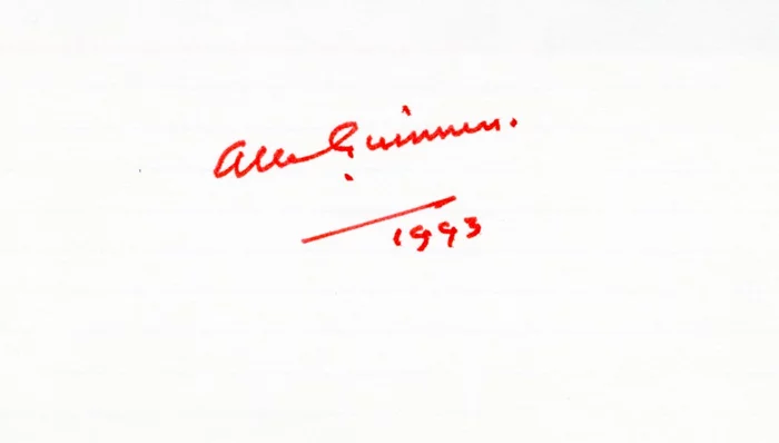 Alec Guinness autograph