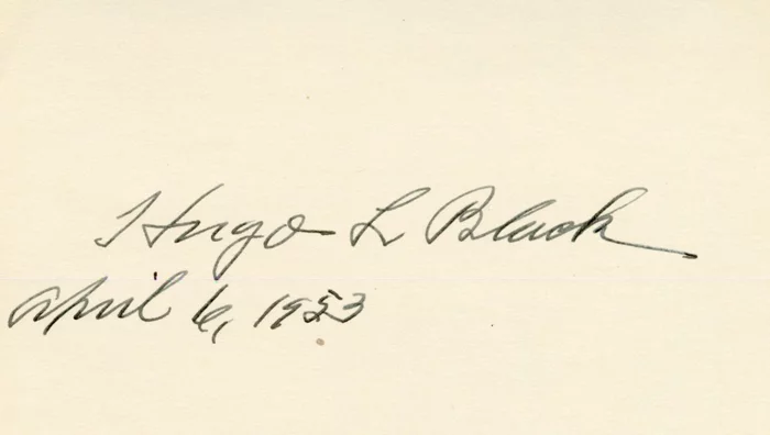 Hugo Black autograph