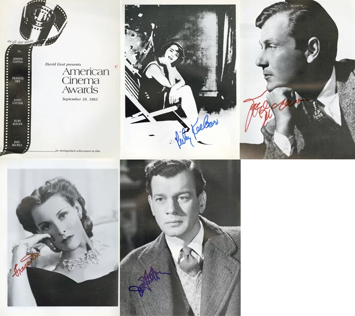 Joseph Cotten and Frances Dee autograph