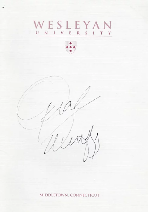 Oprah Winfrey autograph