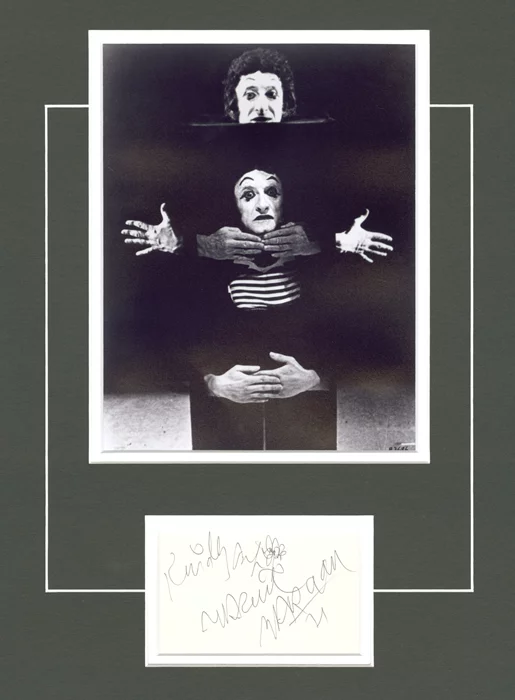 Marcel Marceau autograph