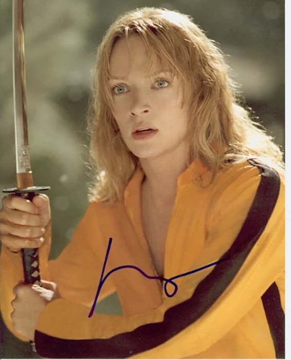 Uma Thurman autograph