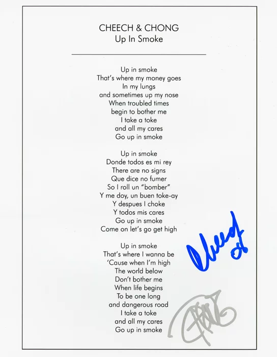 Cheech & Chong autograph