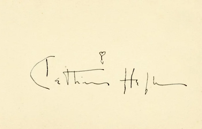 Katharine Hepburn autograph