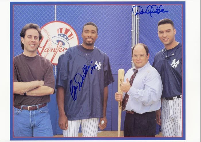 Derek Jeter & Bernie Williams autograph