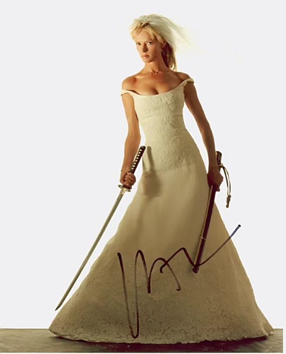 Uma Thurman autograph