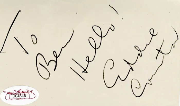 Eddie Cantor autograph