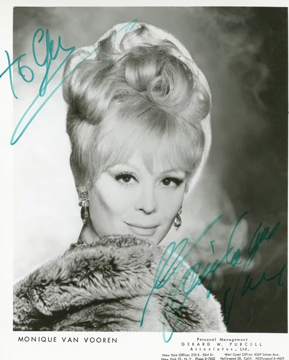 Monique Van Vooren autograph