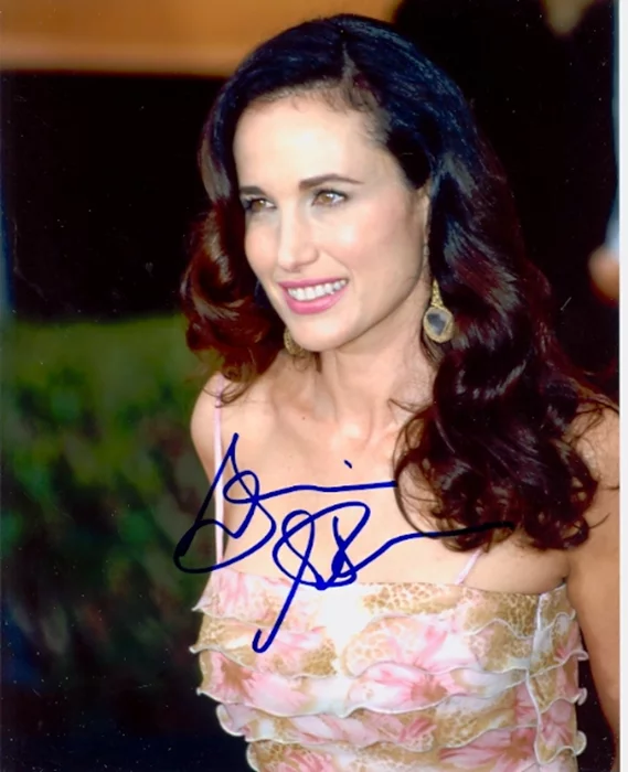 Andie MacDowell autograph