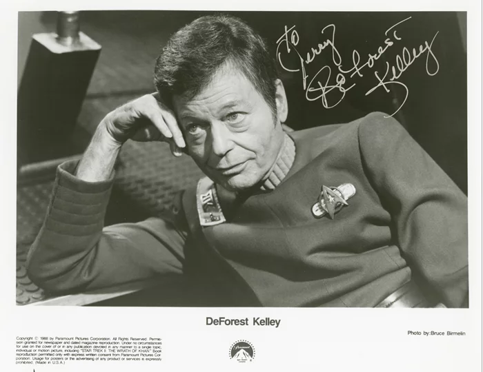 Deforest Kelley autograph
