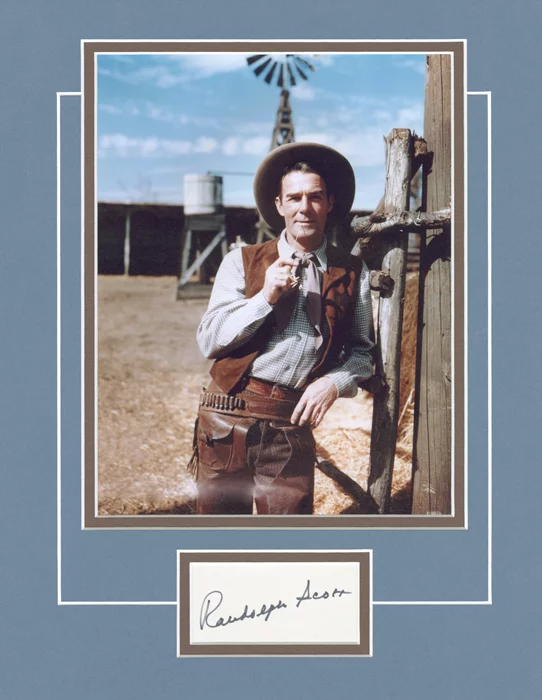 Randolph Scott autograph