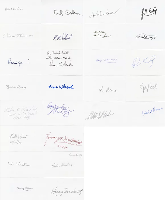 Nobel Prize Recipients autograph