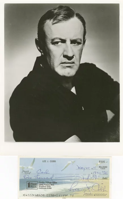 Lee J. Cobb autograph