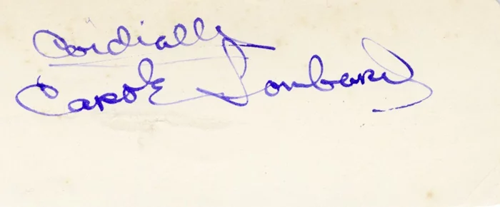 Carole Lombard autograph
