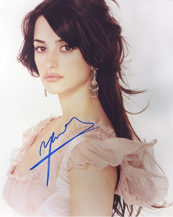 Penelope Cruz autograph