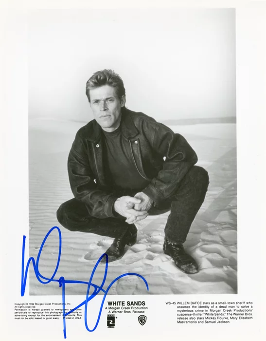 Willem DaFoe autograph
