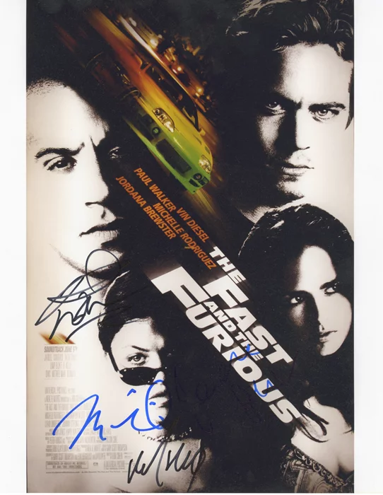 The Fast and The Furious autograph