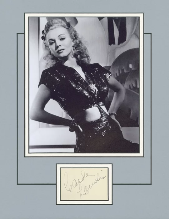 Carole Landis autograph