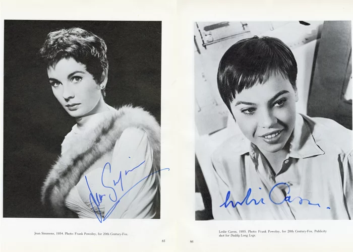 Leslie Caron and Jean Simmons autograph