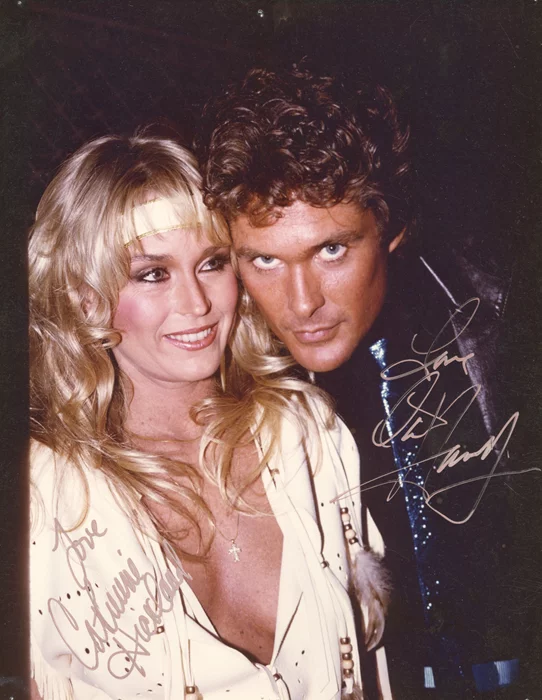 David Hasselhoff and Catherine Hickland autograph