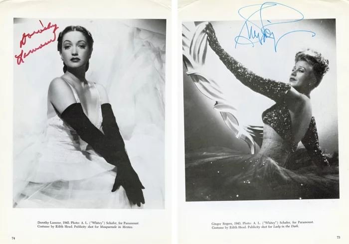 Dorothy Lamour and Ginger Rogers autograph